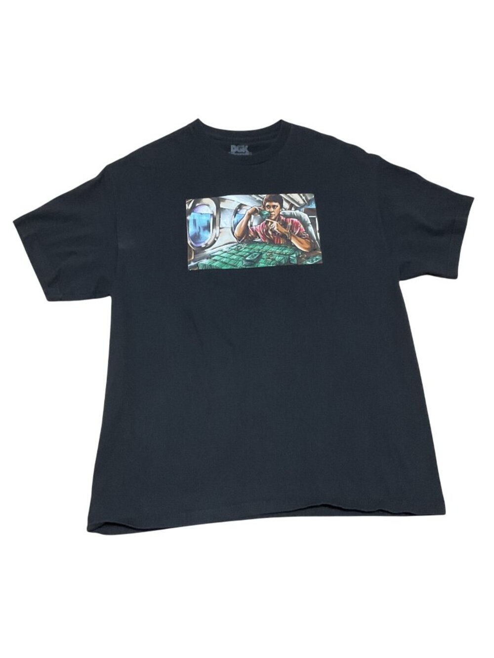 Scarface Tony Montana T-Shirt Sz XL Black Short Sleeve Cotton Graphic Print Mens